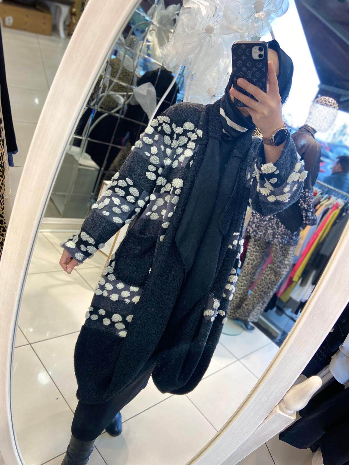 İthal Fashion Kap (Siyah - Gri)
