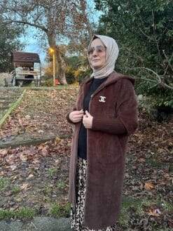 Angora Kapüşonlu Kaban (Bronş Hediyesi)
