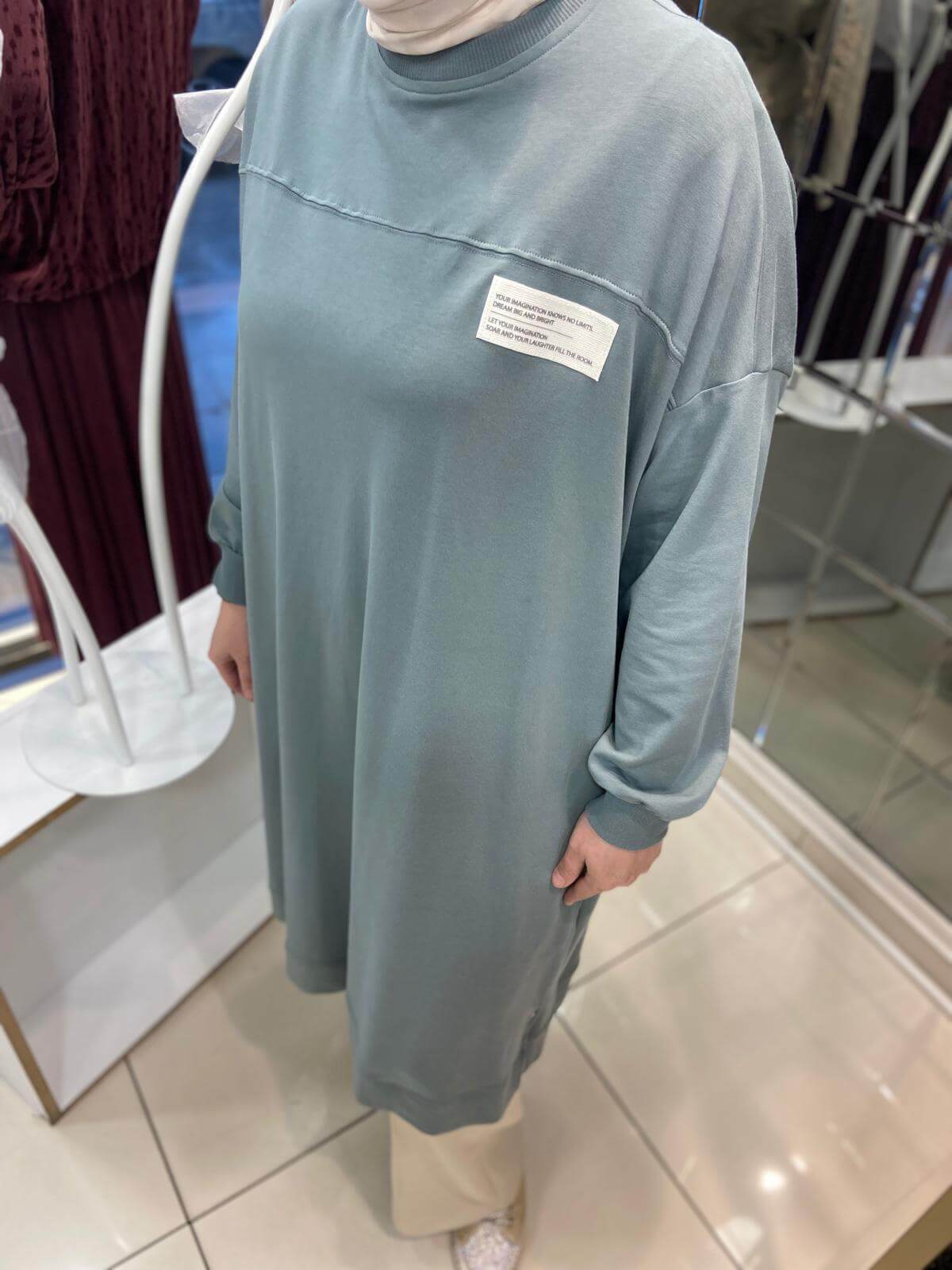 Kesik Detaylı Oversize Sweat - Görsel 4