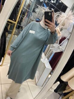 Kesik Detaylı Oversize Sweat