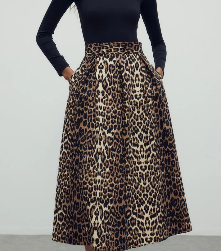 Leopar Desenli Etek - Görsel 8