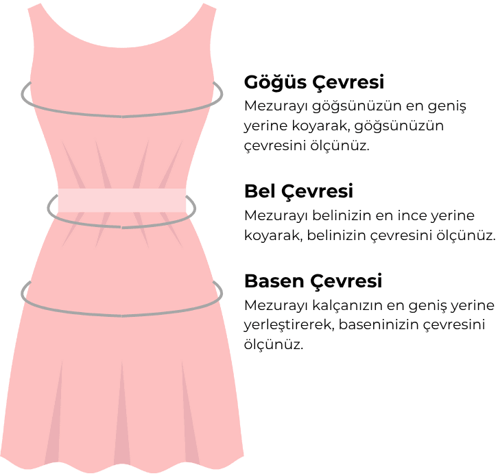 Ecbel Butik üst giyim ölçü rehberi.