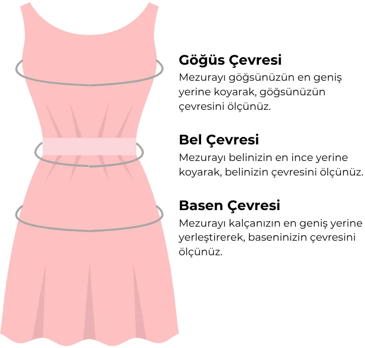 Ecbel Butik üst giyim ölçü rehberi.