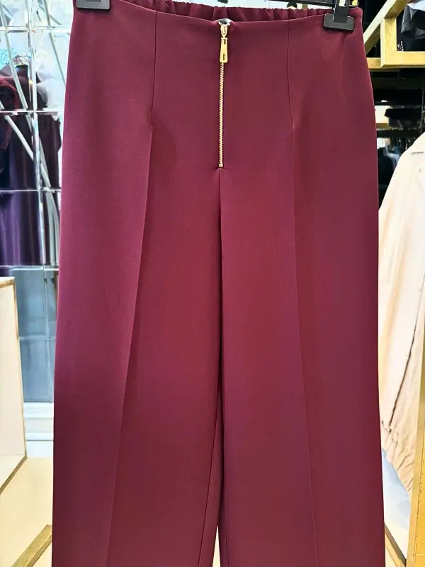 Sentez Queen Kısa Geniş Paça Pantolon (Bordo) - Görsel 4