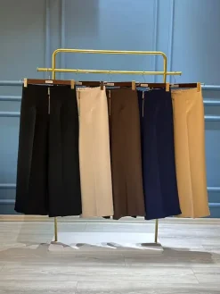 Sentez Queen Kısa Geniş Paça Pantolon (Siyah)