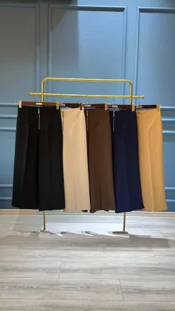 Sentez Queen Kısa Geniş Paça Pantolon (Lacivert)