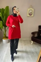 tunik kazak kadın kışlık kombin