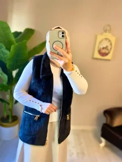 kadın yelek modeli şık dış giyim