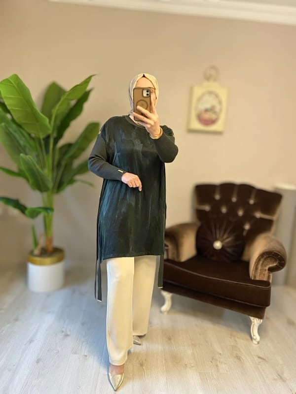 İpek Qupra Tunik - Görsel 3