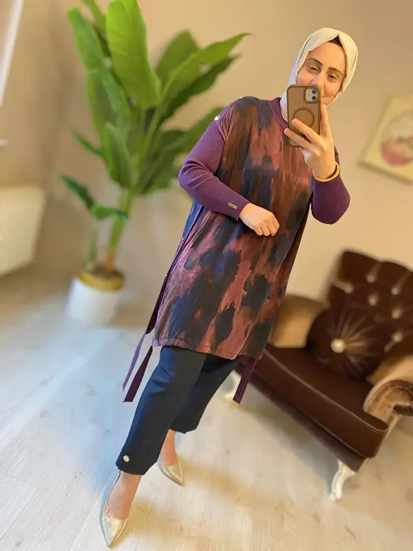 İpek Qupra Tunik - Görsel 4