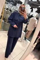 Kadın tensel takım modeli, rahat kesim yazlık tensel tesettür takım