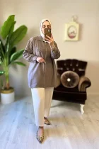 tesettür uzun kap model şık rahat kadın giyim