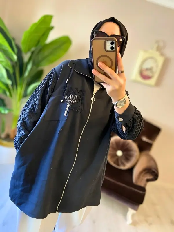 tesettür uzun kap model şık rahat kadın giyim