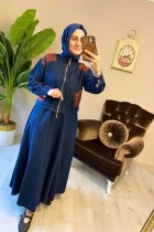 Etekli Kot Takım Şık Tesettür Kombin