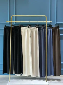Sentez Berlin Yanı Nervürlü Bambu Pantolon