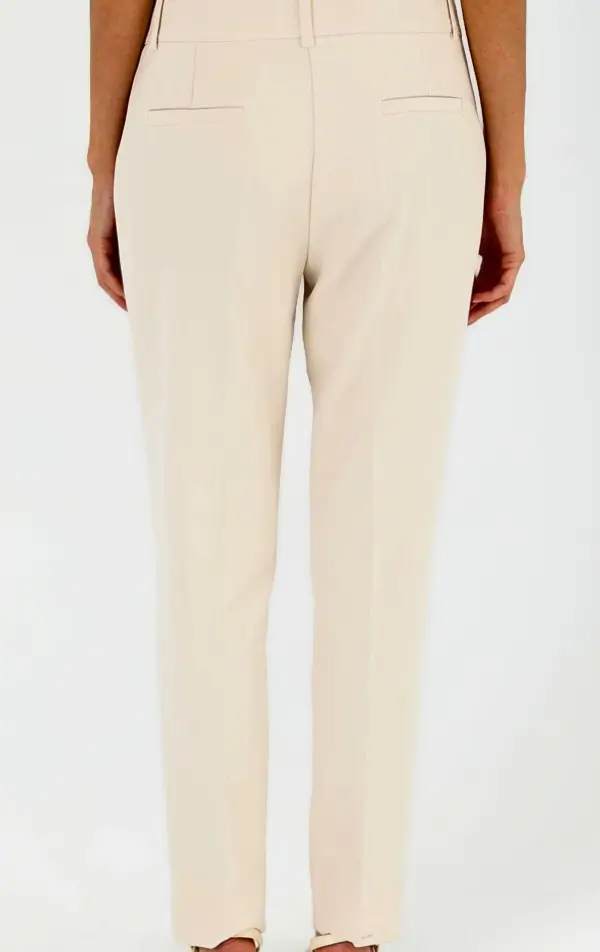 Sentez Paçası Fermuarlı Classic Pantolon (Bej) - Görsel 5