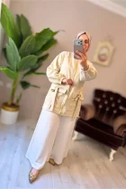 Ecbel Butik web satışa özel şık ve zarif bej renk kap modeli
